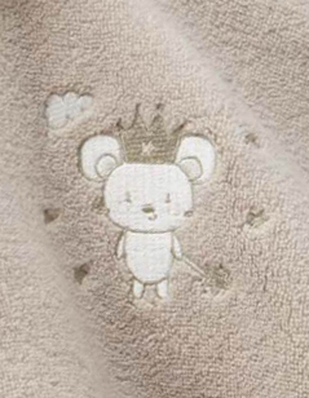 Poncho de bain enfant en coton peigné BABY SOFT MOUSE STICK